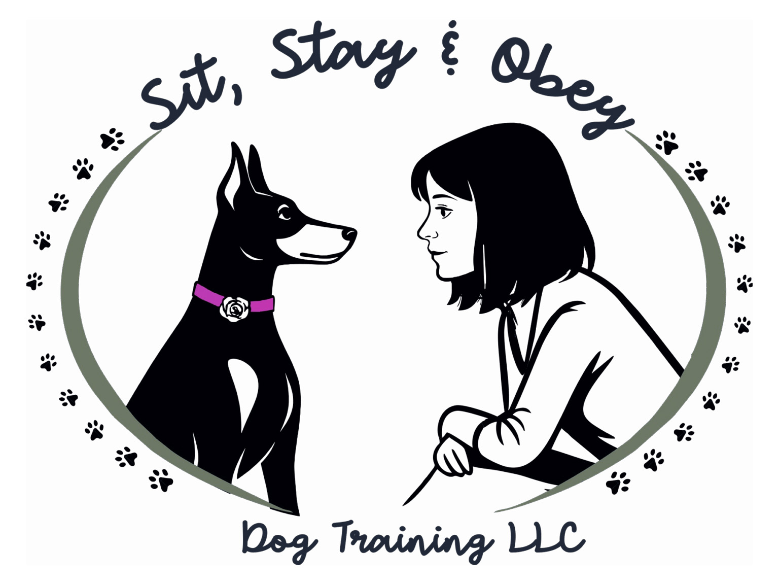 Sit, Stay & Obey Dog Training Logo